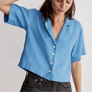 Madewell Linen Boxy Resort Shirt